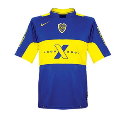 2005 Boca Juniors Retro Home Kit Soccer Jersey